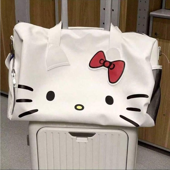 Hello Kitty Duffle Bag, Hello Kitty Travel Bag, Cat Bag - Picture 1 of 8